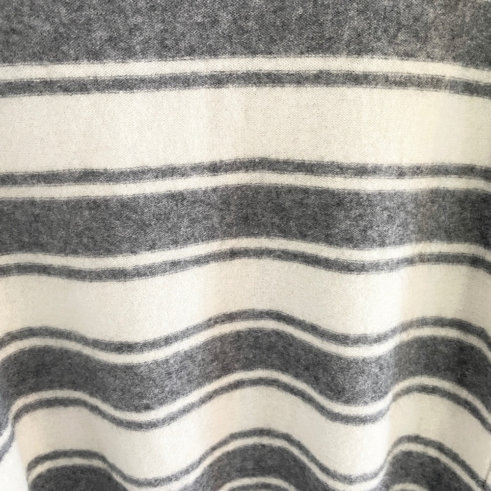 Paul Costelloe Cashmere Wool Striped Boat Neck Knit Sweater Nautical Coastal S - Picture 11 of 13